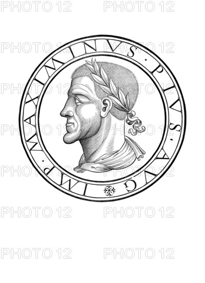 Gaius Iulius Verus Maximinus or Maximinus I (b. 172 or 173 or up to ten years later in Thrace, d. He is traditionally regarded as the first soldier emperor, authentic, digitally restored reproduction from a 19th century original, record date not stated