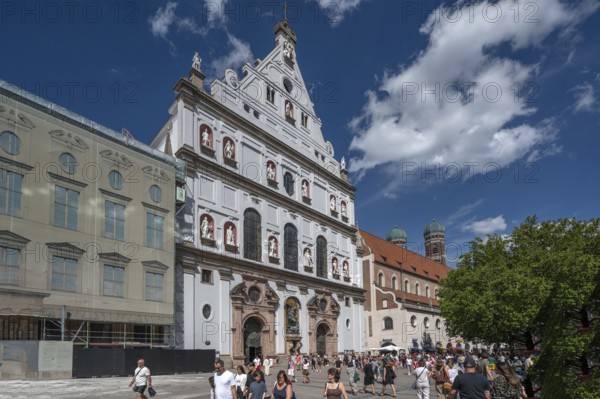 Main façade of St Michael's Church, Neuhauser Str., Munich, Bavaria, Germany