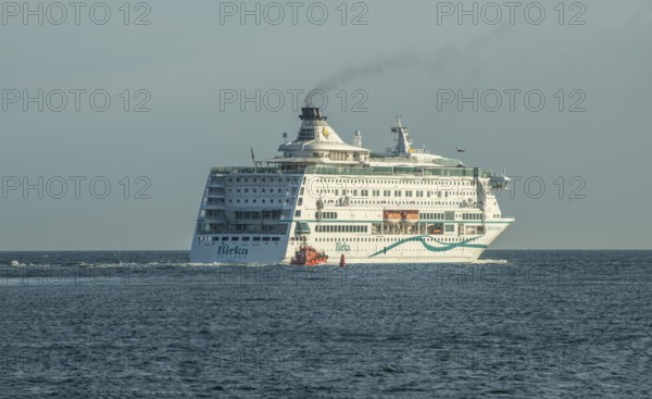 The cruise ship Birka Gotland leaves the port of Ystad on a cruise around the Baltic Sea. Skåne County, Sweden, Scandinavia