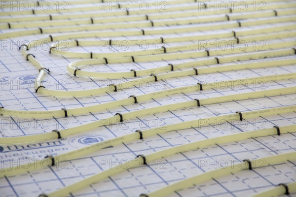 Underfloor heating in a new building
