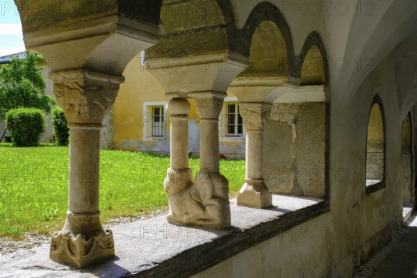Cloister, Millstatt Abbey, Millstatt, Lake Millstatt, Carinthia, Austria