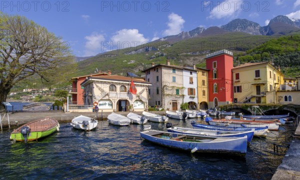 Harbour of Cassone di Malcesine, Lake Garda, Veneto, Italy