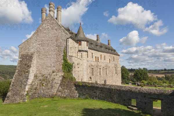 Chateau la Roche Jagu, 15th century, commune of Ploëzal, Côtes-d'Armor, Brittany, France