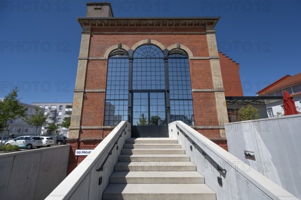 Artist Stefan Strumbel's studio in a former, historic boiler house of a brewery, Offenburg, Baden-Württemberg, Germany