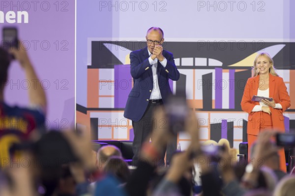 Friedrich Merz (CDU, Chancellor of the Federal Republic of Germany) during a stage talk at the Open Day at the Federal Chancellery in Berlin on 24 August 2025. On 23 and 24 August, the Federal Chancellery, the federal ministries and the Federal Press Office will open their doors to all citizens