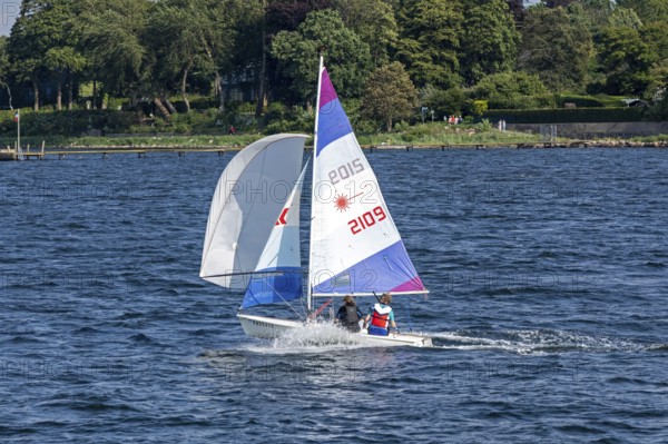 Sailing boat, Kiel Fjord, Kiel, Schleswig-Holstein, Germany