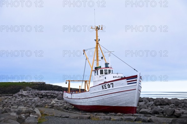 The Baldur fishing boat, the first general fishing boat in Iceland designed and built with the bridge on the foredeck, Keflavik, Iceland