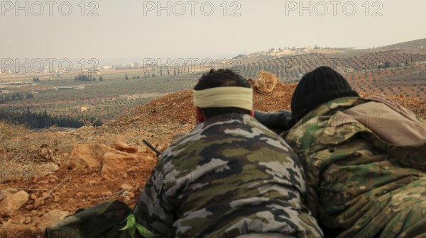 Syrian opposition fighters planning military strategies in preparation for clashes with ISIS. Aleppo, Syria December 11, 2016, Aleppo, Syria
