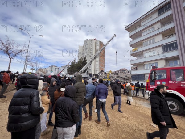Turkish civil defense teams (AFAD) search for survivors under the rubble after a powerful 7.8-magnitude earthquake struck southern Turkey, killing tens of thousands. Kahramanmaras, Turkey. February 6, 2023, Kahramanmaras, Turkey