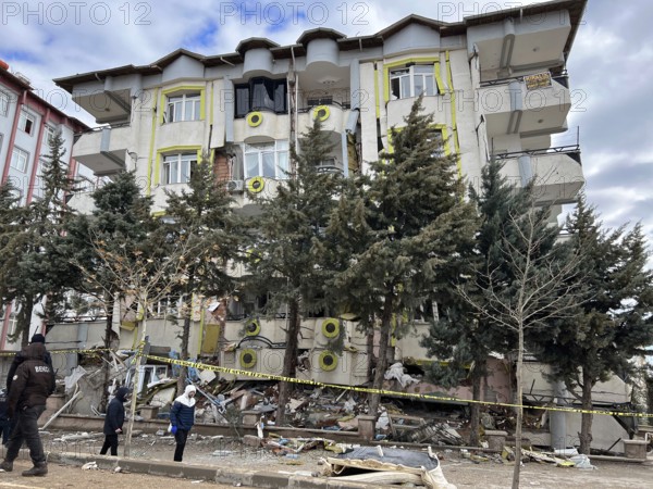 Buildings and public properties severely damaged by the powerful earthquake that struck Turkey, leaving widespread destruction and loss. Kahramanmaras, Turkey. February 6, 2023, Kahramanmaras, Turkey
