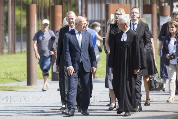 Kai Wegner (Governing Mayor of Berlin) walks to a wreath-laying ceremony to commemorate the division of the city from 13 August 1961 to 9 November 1989 and to remember the victims of tyranny at the Bernauer Strasse memorial, Berlin, 13.08.2025