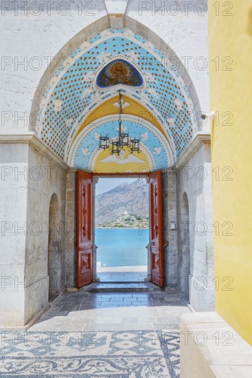 Panormitis monastery, Panormitis, Symi Island, Dodecanese Islands, Greece