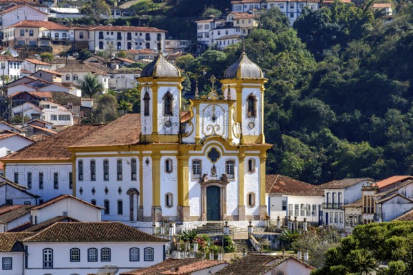 Old city of Ouro Preto with its churches and historic buildings, Ouro Preto, Minas Gerais, Brazil