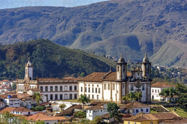 Historic city of Ouro Preto among the mountains of the state of Minas Gerais, Ouro Preto, Minas Gerais, Brazil