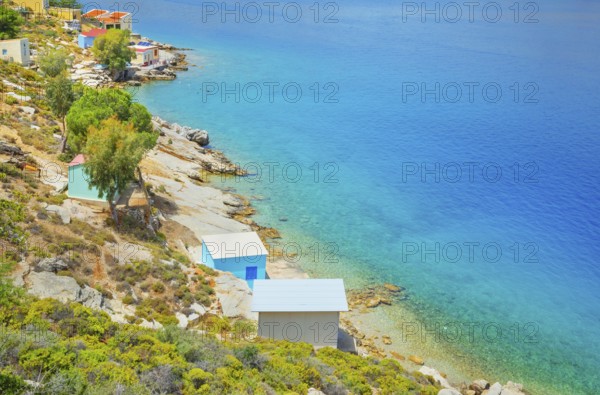 Nimborio Beach, Nimborio, Symi Island, Dodecanese Islands, Greece