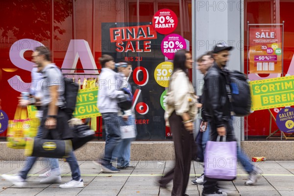 Galeria Karstadt Kaufhof with discounts and final sale. Shop of the department stores' group in Königstraße Stuttgart, Baden-Württemberg, Germany