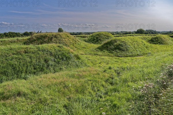 Parts of the Danewerk rampart system. Danewerk, part of the Haithabu and Danewerk UNESCO World Heritage Site, is a fortification for the defence of trade routes from the Viking Age in the municipality of Dannewerk in the Schleswig-Flensburg district. Dannewerk, Schleswig-Holstein, Germany