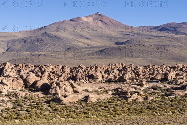Rock formations in the Parque del Desierto de Piedra, Colcha K, Departamento Potosí, Bolivia
