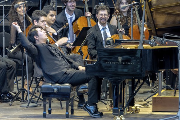 Lang Lang, Pianist, West-Eastern Divan Orchestra - Daniel Barenboim and Lang Lang, Classical, open air on 10 August 2025, Waldbühne, Berlin, Germany < english> West-Eastern Divan Orchestra - Daniel Barenboim & Lang Lang, Classical, open air on August 10, 2025, Waldbühne, Berlin, Germany