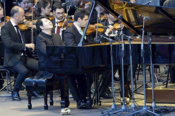 Lang Lang, Pianist, West-Eastern Divan Orchestra - Daniel Barenboim and Lang Lang, Classical, open air on 10 August 2025, Waldbühne, Berlin, Germany < english> West-Eastern Divan Orchestra - Daniel Barenboim & Lang Lang, Classical, open air on August 10, 2025, Waldbühne, Berlin, Germany