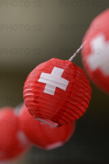 Lantern necklace with Swiss cross, for the bank holidays on 1 August, Switzerland