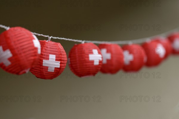 Lantern necklace with Swiss cross, for the bank holidays on 1 August, Switzerland