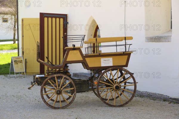 Stud Museum at the Lauterquelle, building, architecture, excursion destinations, entrance, carriage, Offenhausen, municipality of Gomadingen, Swabian Alb, Baden-Württemberg, Germany