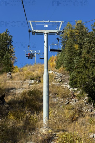 Chairlift Ovronnaz, Jorasse, Ovronnaz, Leytron, Valais, Switzerland