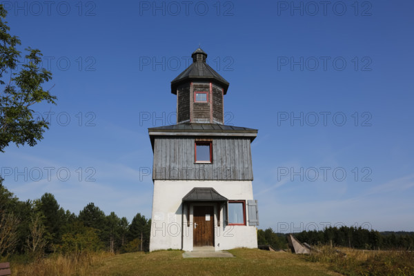 Sternenberg tower, observation tower formerly used for military purposes, observation tower on the former Böttingen military training area, Swabian Alb biosphere reserve, Baden-Württemberg, Germany