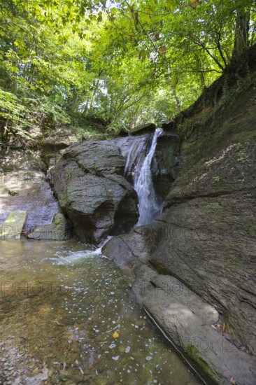 Junginger Gieß, Starzel waterfall, Jungingen im Killertal, Zollernalb, Swabian Alb, Zollernalbkreis, Baden-Württemberg, Germany