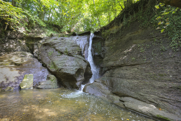Junginger Gieß, Starzel waterfall, Jungingen im Killertal, Zollernalb, Swabian Alb, Zollernalbkreis, Baden-Württemberg, Germany