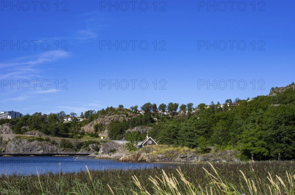 Picturesque landscape and spectacular beach promenade in Uddevalla, Bohuslän, Västra Götalands län, Sweden