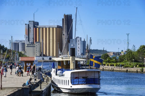 The MS Sunningen, an archipelago boat, docks in the guest harbour of Uddevalla, Bohuslän, Västra Götalands län, Sweden, for editorial use only