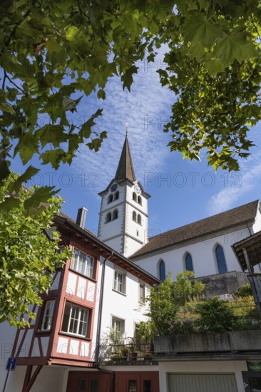 The Protestant Reformed Church of St Dionysius in the old town of Diessenhofen, Canton Thurgau, Switzerland