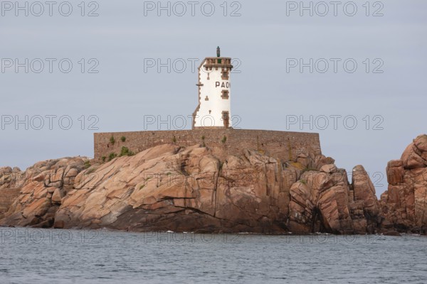 Phare du Paon, peacock lighthouse, Cotes d'Armor department, Brittany, France
