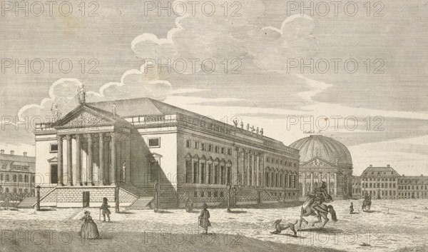 Royal Opera House in Berlin, Germany, around 1880, digitally restored reproduction of a 19th century illustration, historical, exact date unknown