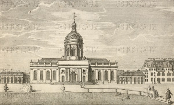 Palace and cathedral church in Berlin on the Paradeplatz, Germany, around 1880, digitally restored reproduction of a 19th century illustration, historical, exact date unknown