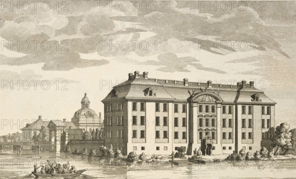 Royal Prussian pleasure palace, Köpenick Palace, Berlin, Germany, around 1880, digitally restored reproduction of a 19th century illustration, historical, exact date unknown