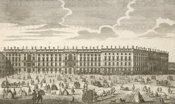 Royal Palace in Berlin and Paradeplatz, Germany, around 1880, digitally restored reproduction of a 19th century illustration, historical, exact date unknown