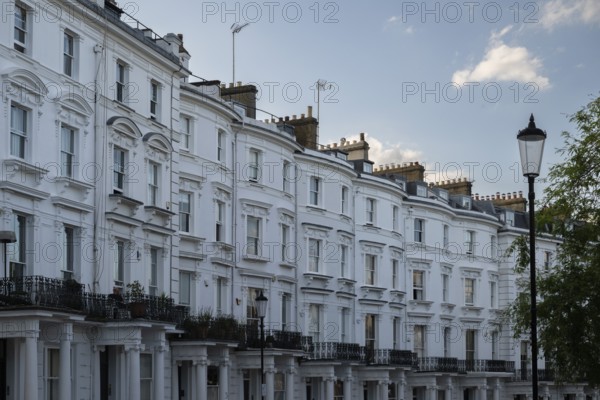 Terraced houses, Lansdowne Cresent, Kensington, London, England, United Kingdom