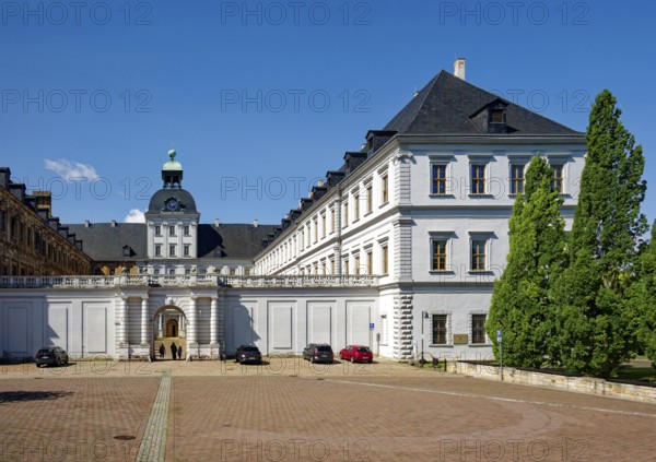 Court of Honour, Weißenfels baroque castle Neu-Augustusburg, baroque building, museum, Weißenfels, Saxony-Anhalt, Germany