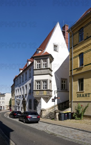 Escort house, former escort office in Renaissance style by Hieronymus Kiesewetter, Gustav Adolf Museum in memory of the Swedish king, Weißenfels, Saxony-Anhalt, Germany
