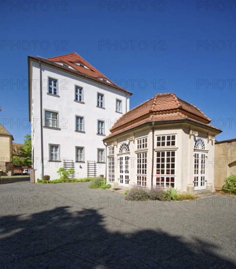 Novalis Memorial, residence and death house of Friedrich von Hardenberg, called Novalis, museum, courtyard side, Weißenfels, Saxony-Anhalt, Germany