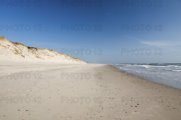 Wide beach with a view of the sea, Hvide Sande, North Sea, Denmark