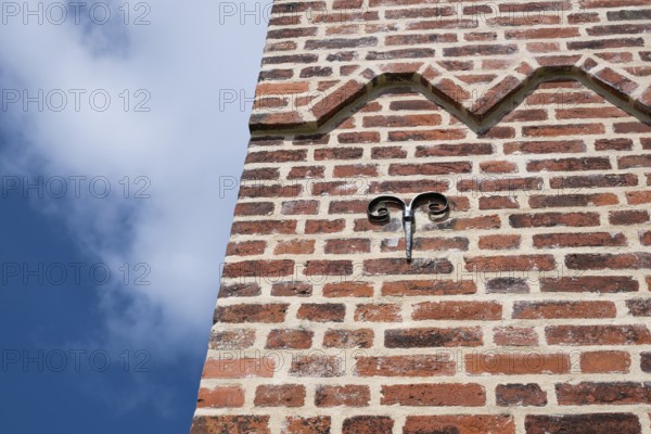 Brick wall detail, 14th century church, Old Town, Ringkøbing, Ringkøbing Fjord, Denmark