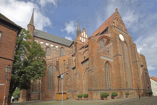 Gothic St George's Church, UNESCO, Brick Gothic, Brick church, Wismar, Mecklenburg-Western Pomerania, Germany