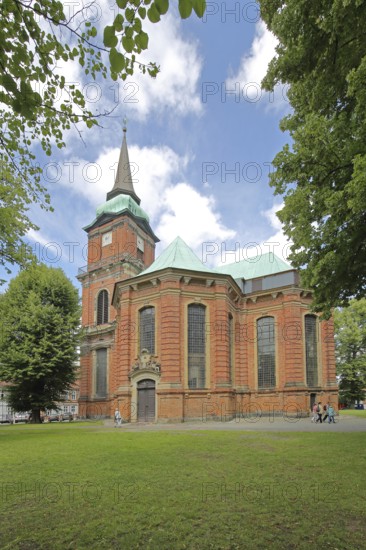 Baroque Schelfkirche St. Nikolai, brick church, Schelfstadt, Schwerin, Mecklenburg-Vorpommern, Germany
