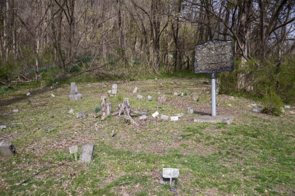 Pikeville, Kentucky - Grave markers in the Dils Cemetery. The Dils Cemetery was the first racially integrated burial ground in eastern Kentucky. Along with Randolph McCoy of the Hatfield-McCoy feud, 130 African-Americans were buried here, but only 49 have been identified