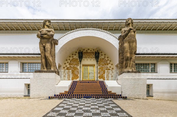 Ernst Ludwig House, studio building, by Joseph Maria Olbrich, Art Nouveau, Mathildenhöhe Darmstadt, artists' colony, Darmstadt, Hesse, Germany