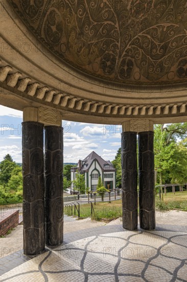 Garden pavilion (Swan Temple) by Albin Müller and Haus Behrens, Art Nouveau, Mathildenhöhe Darmstadt, artists' colony, Darmstadt, Hesse, Germany